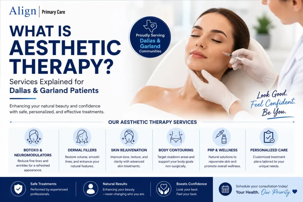 Aesthetic therapy services overview.