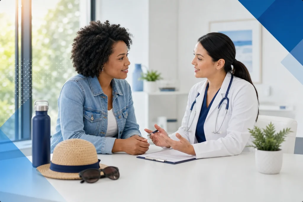 Dallas patient preparing for summer health with guidance from a primary care doctor